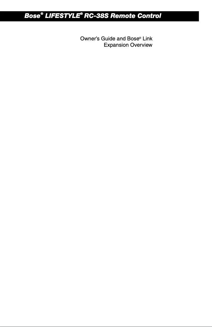 Image de la première page du manuel de l'appareil Lifestyle RC-38S