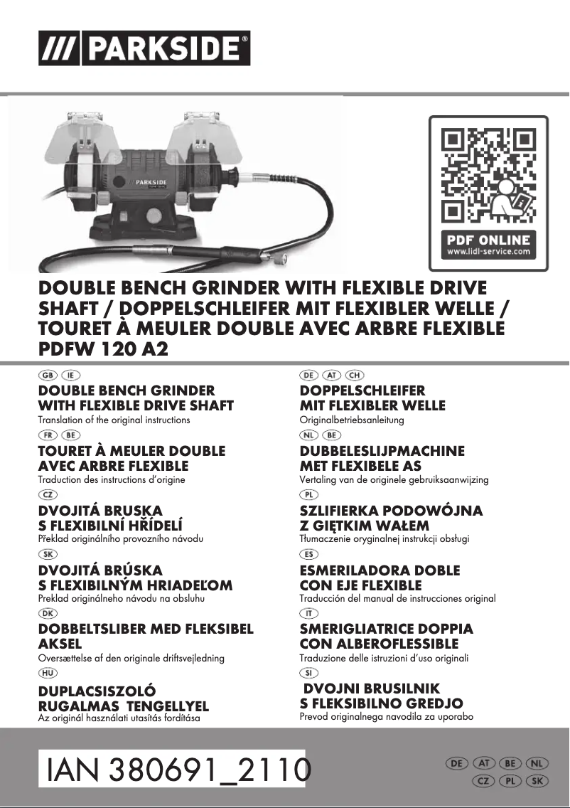 Page n°1 - Manuel utilisateur Parkside PDFW 120 A2