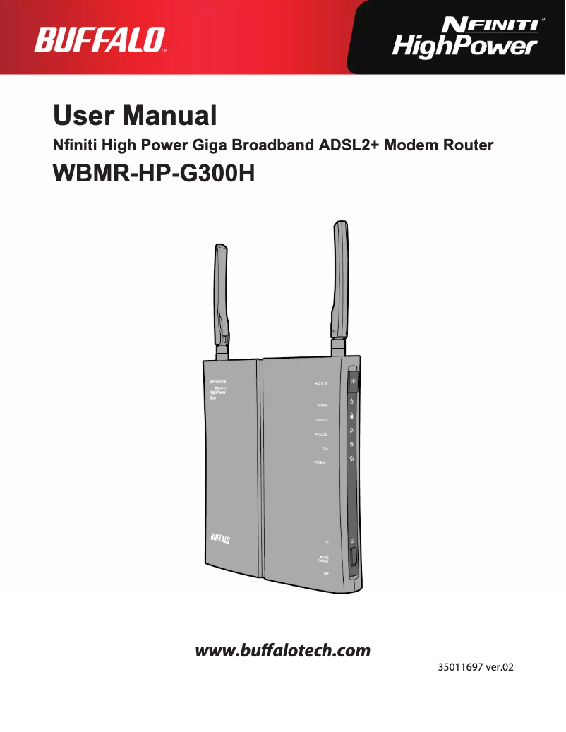 Page 1 de la notice Manuel utilisateur Buffalo Nfiniti WBMR-HP-G300H