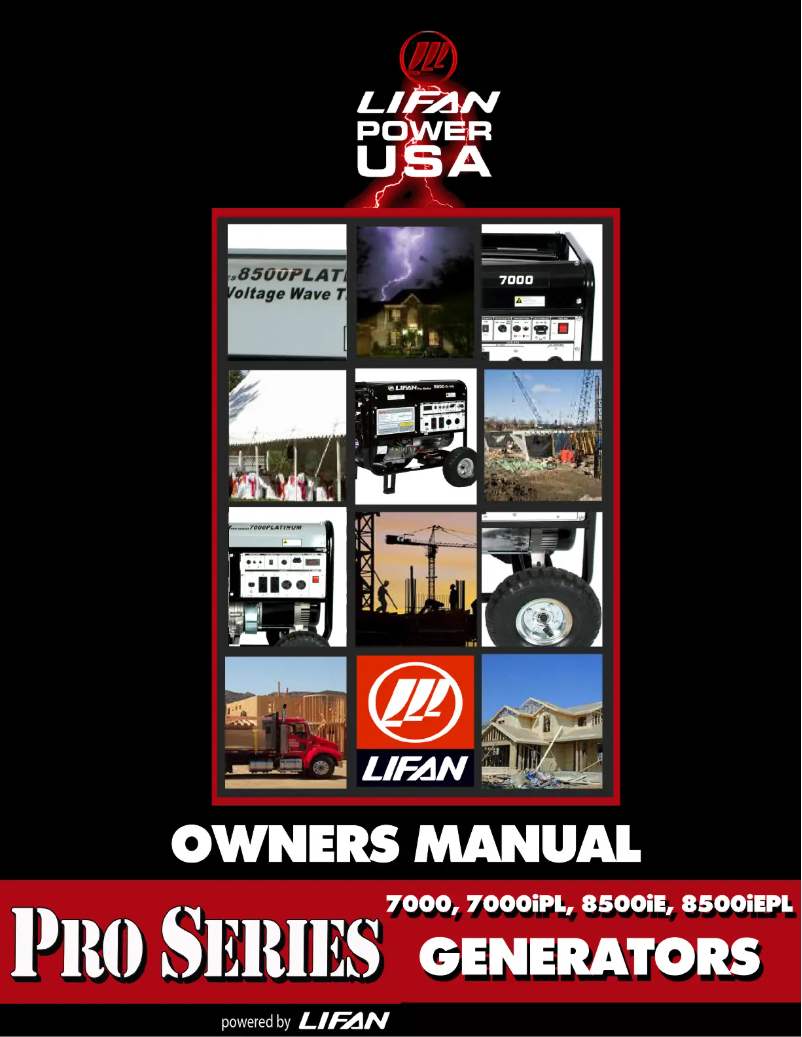 Page n°1 - Manuel utilisateur Lifan LF8500iEPL