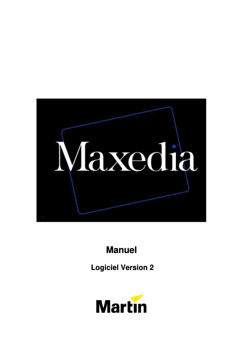 Image de la première page du manuel de l'appareil Maxedia PRO