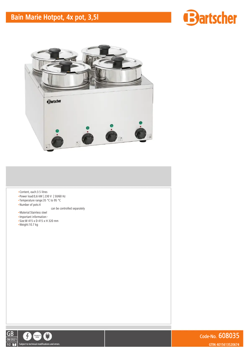 Image de la première page du manuel de l'appareil 607035