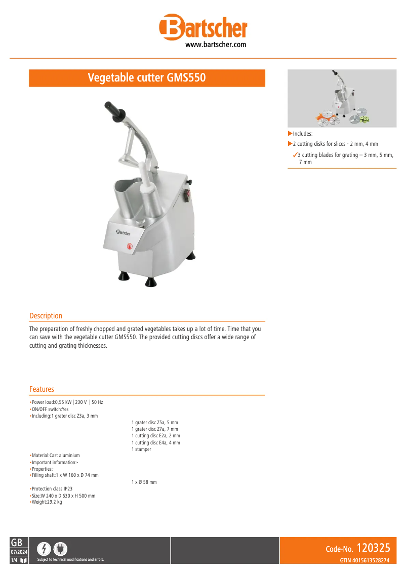 Image de la première page du manuel de l'appareil GMS550