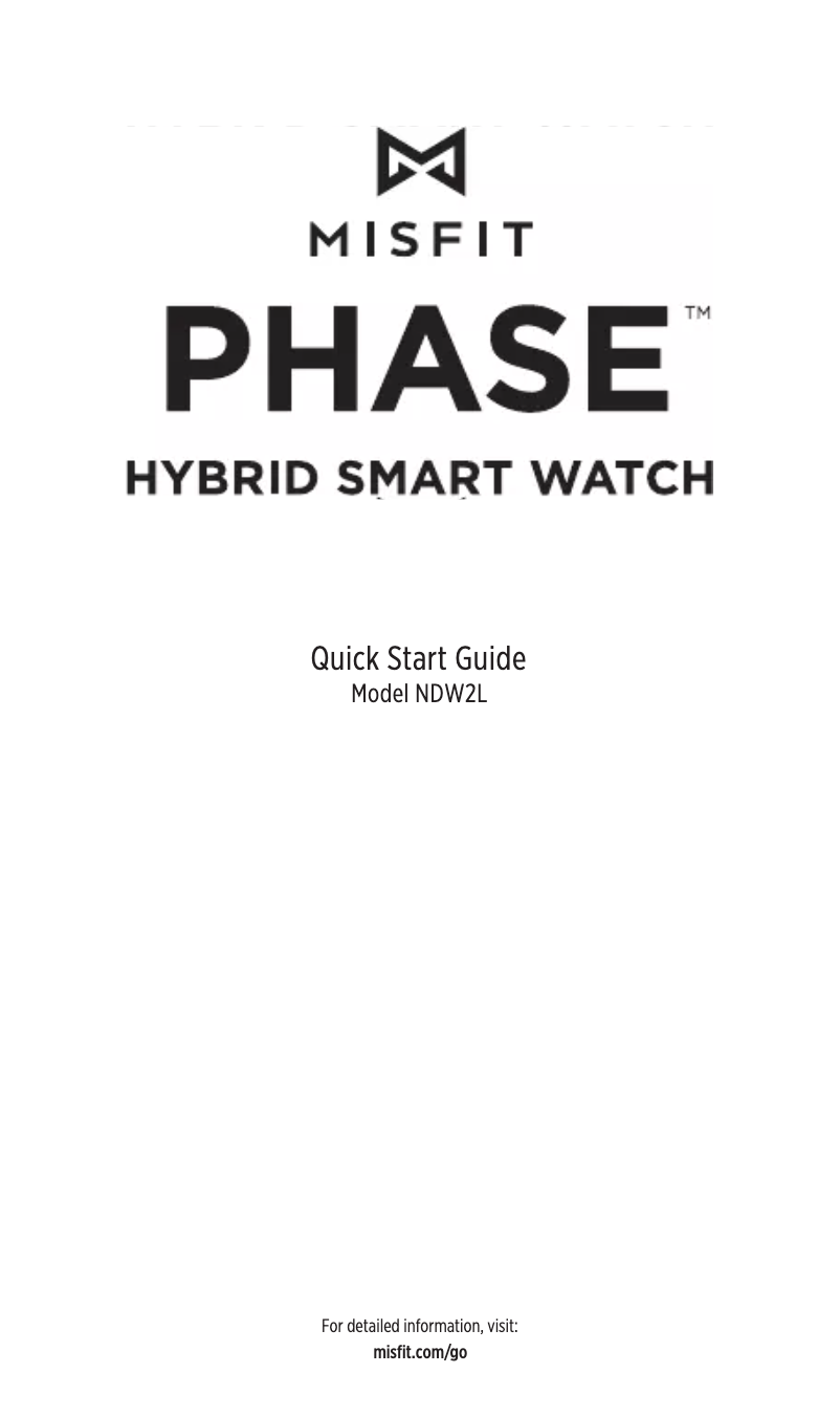 Page 1 de la notice Manuel utilisateur Misfit Path Hybrid MIS5024