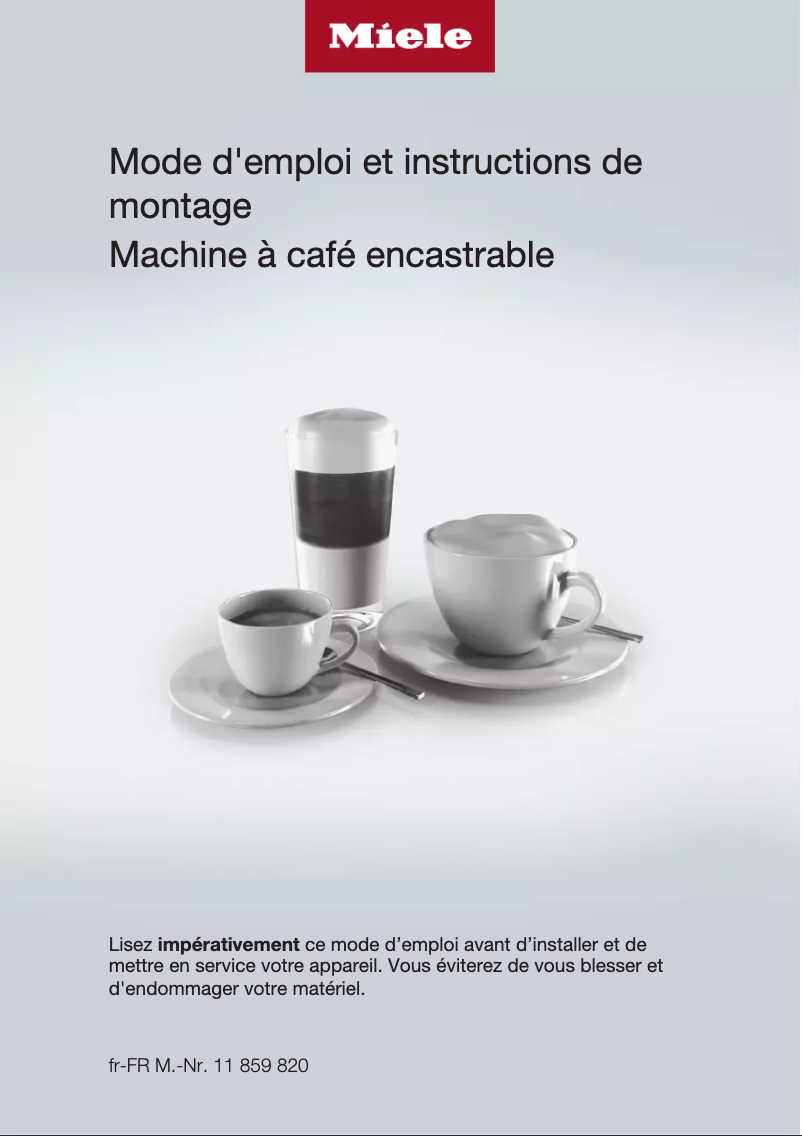 Page 1 de la notice Fiche technique Miele CVA 7440