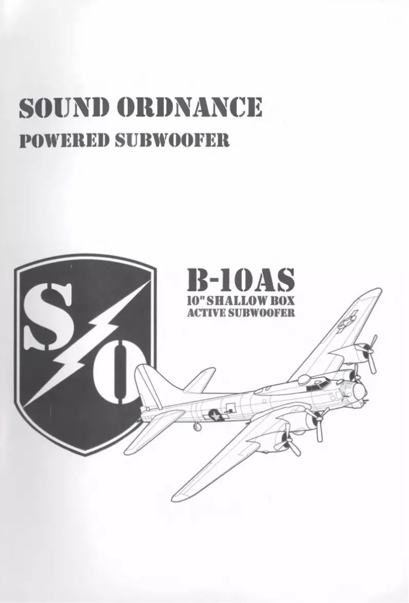 Page 1 de la notice Manuel utilisateur Sound Ordnance B-10AS