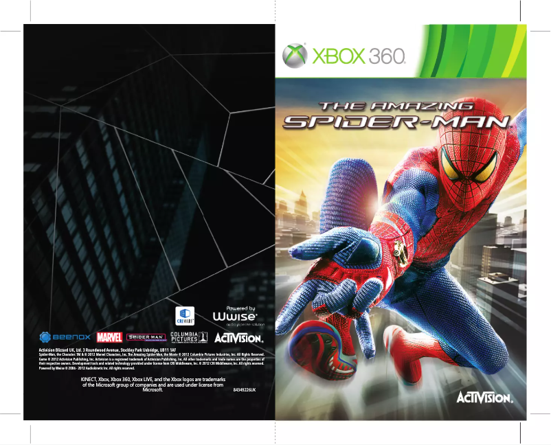 Page 1 de la notice Manuel utilisateur Microsoft The Amazing Spider-Man (Xbox 360)