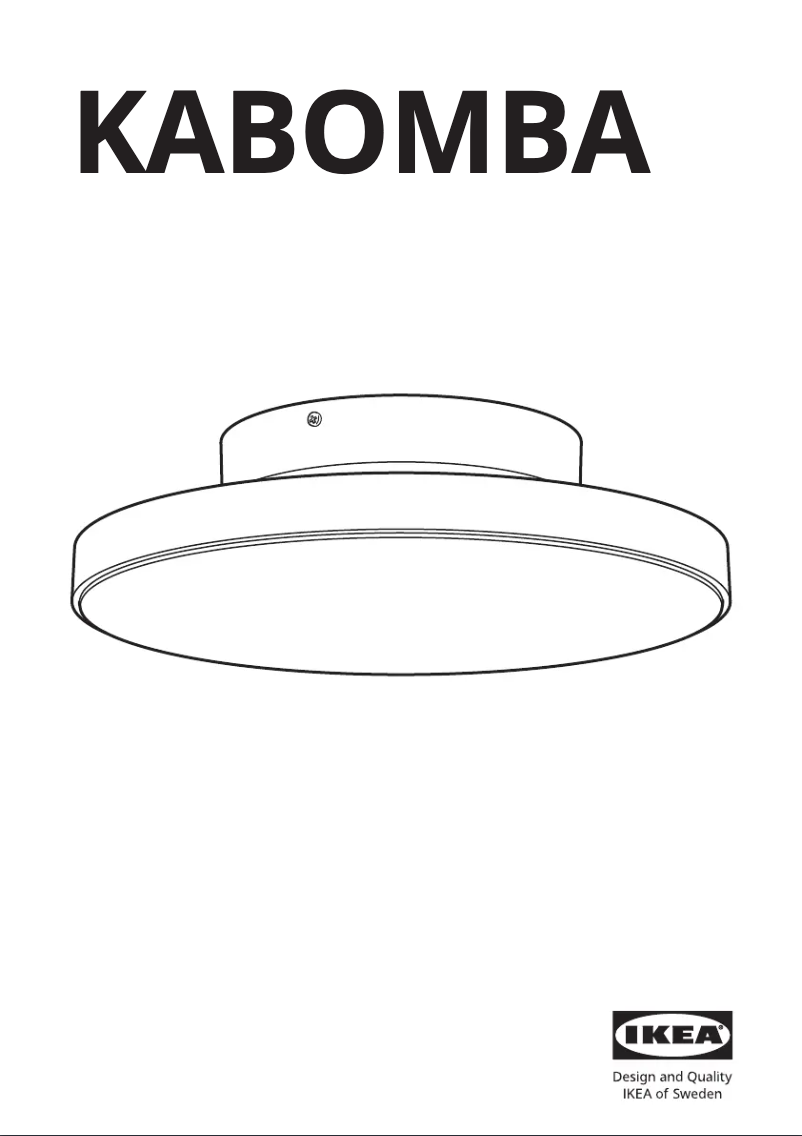 Page 1 de la notice Manuel utilisateur Ikea KABOMBA 604.852.78