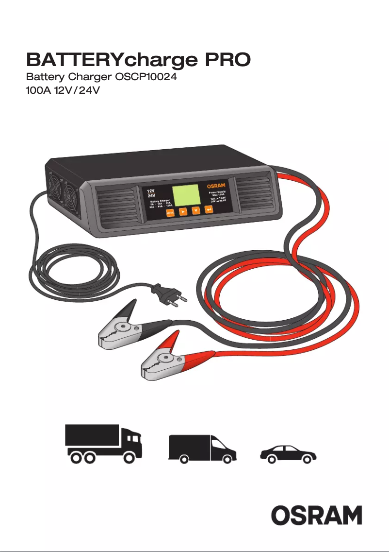 Page n°1 - Instructions / montage Osram BATTERYcharge PRO 100A