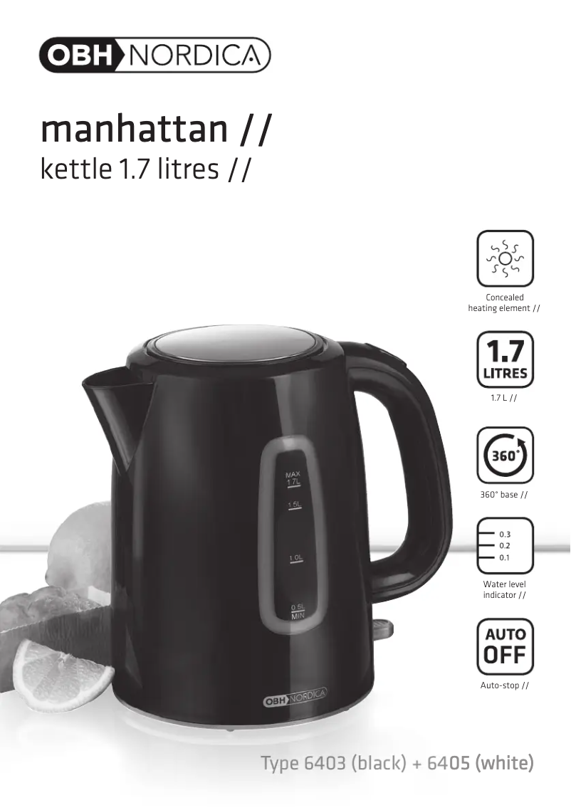 Página 1 del manual Manual de usuario OBH Nordica Manhattan 6403