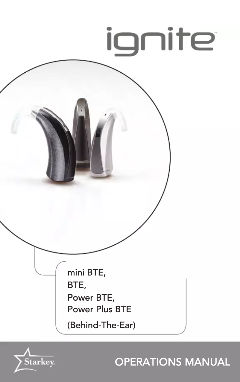 Image de la première page du manuel de l'appareil Ignite mini BTE