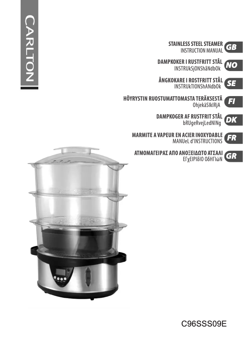 Page 1 de la notice Manuel utilisateur Carlton C96SSS09E