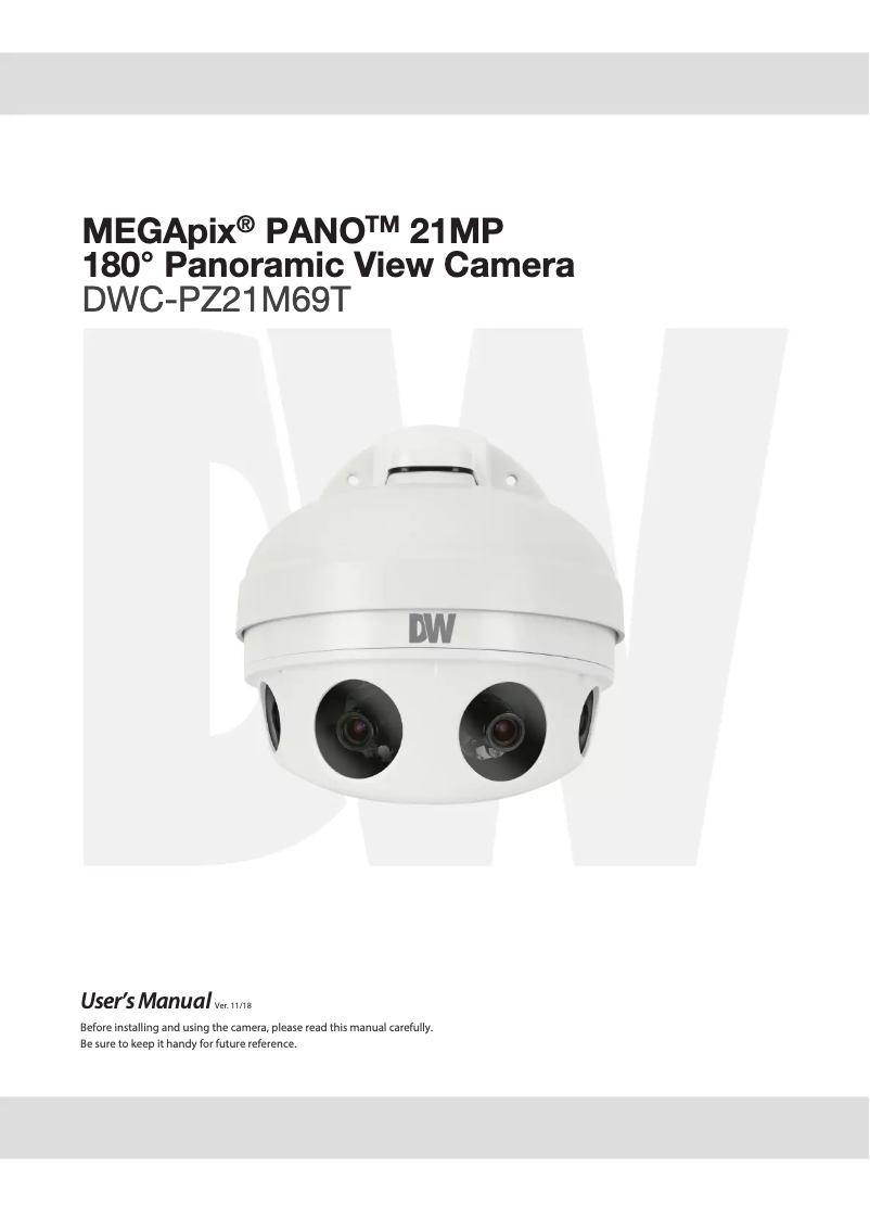 Page n°1 - Manuel utilisateur Digital Watchdog MegaPix Pano DWC-PZ21M69T