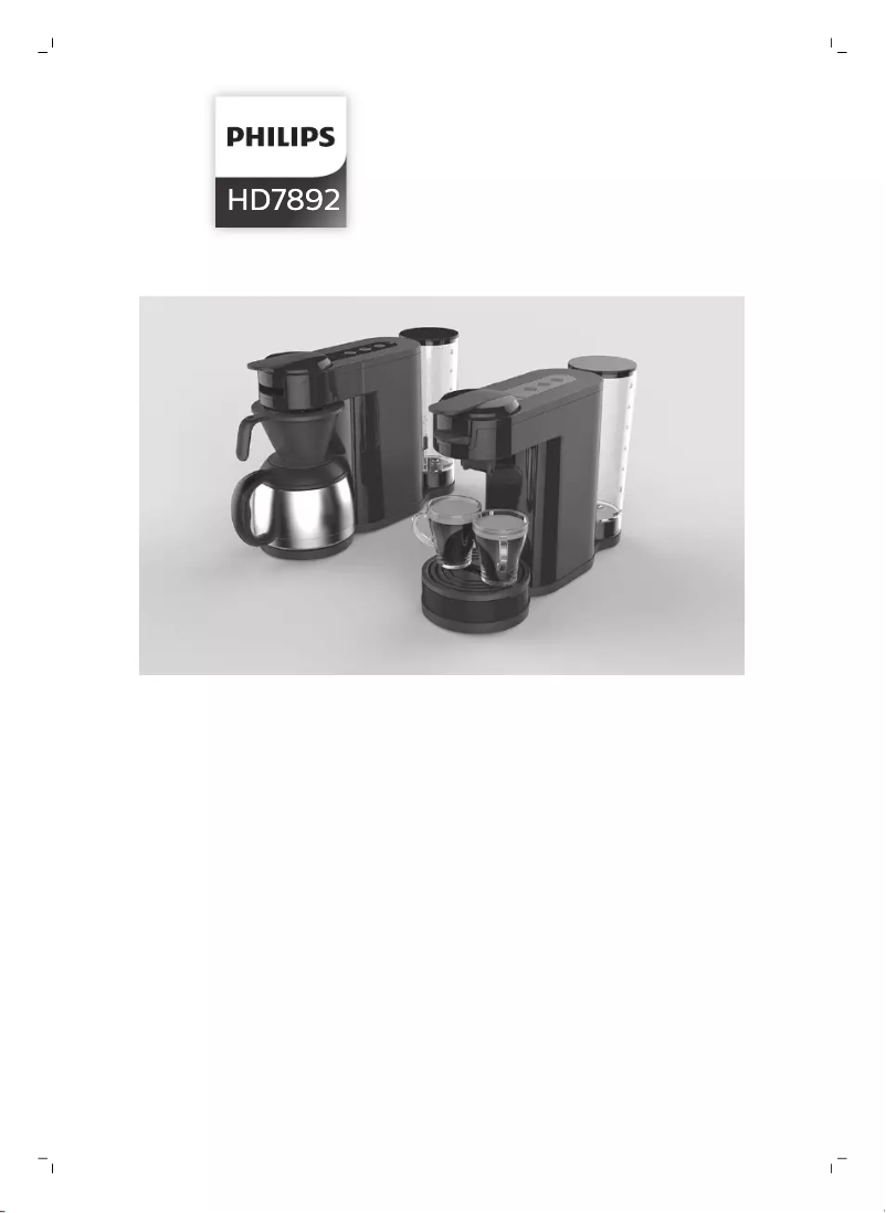Page 1 de la notice Manuel utilisateur Philips Senseo Switch HD7892
