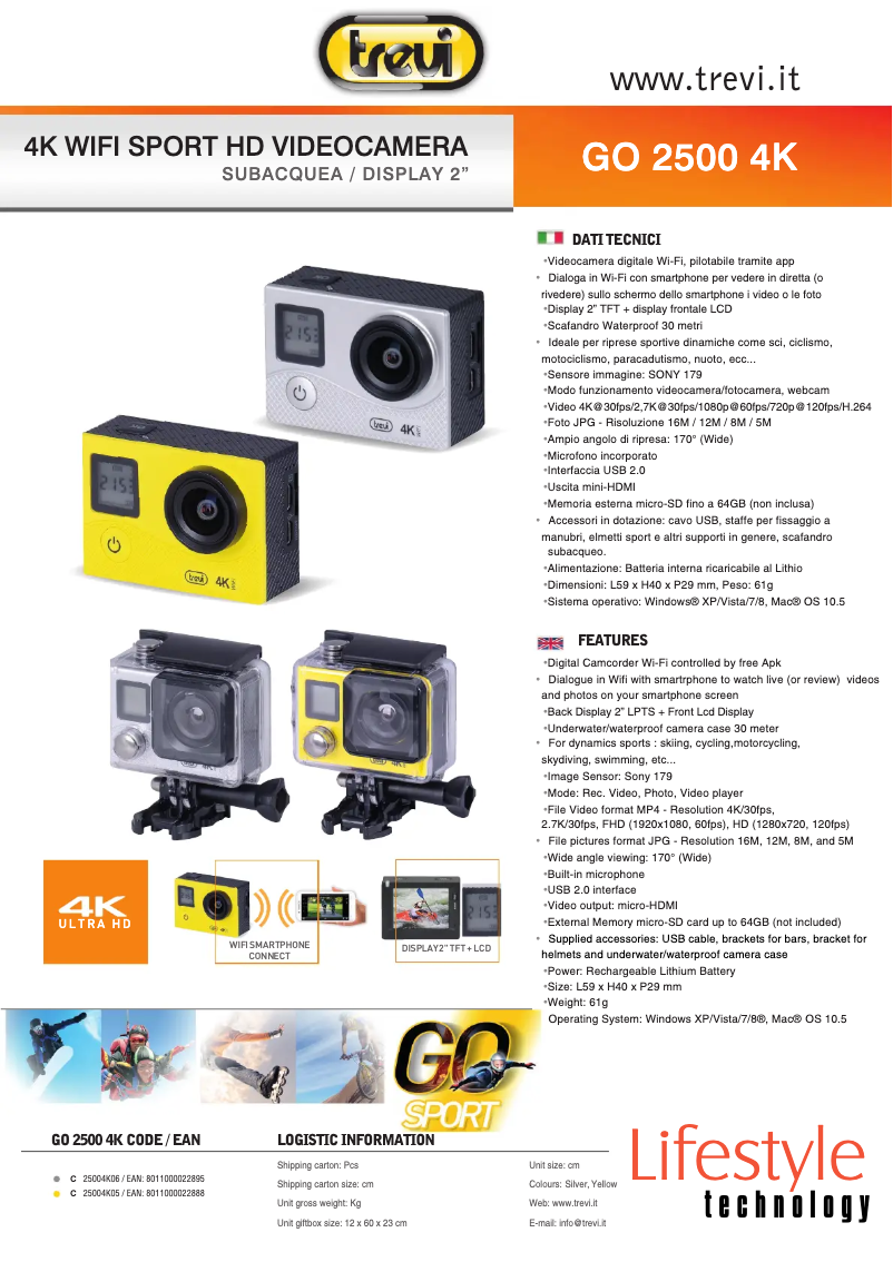 Imagen de la primera página del manual del dispositivo GO 2500 4K