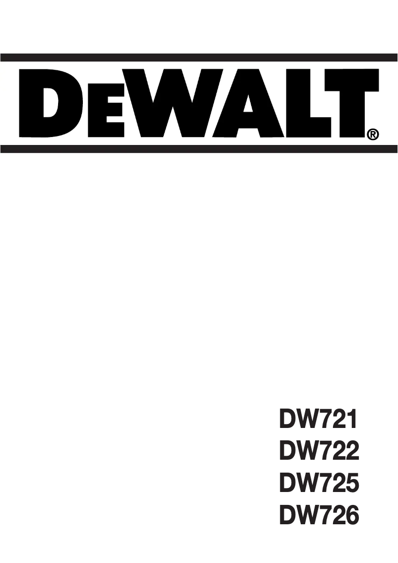 Página 1 del manual Manual de usuario DeWalt DW722