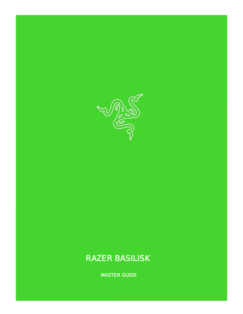Page n°1 - Manuel utilisateur Razer Basilisk