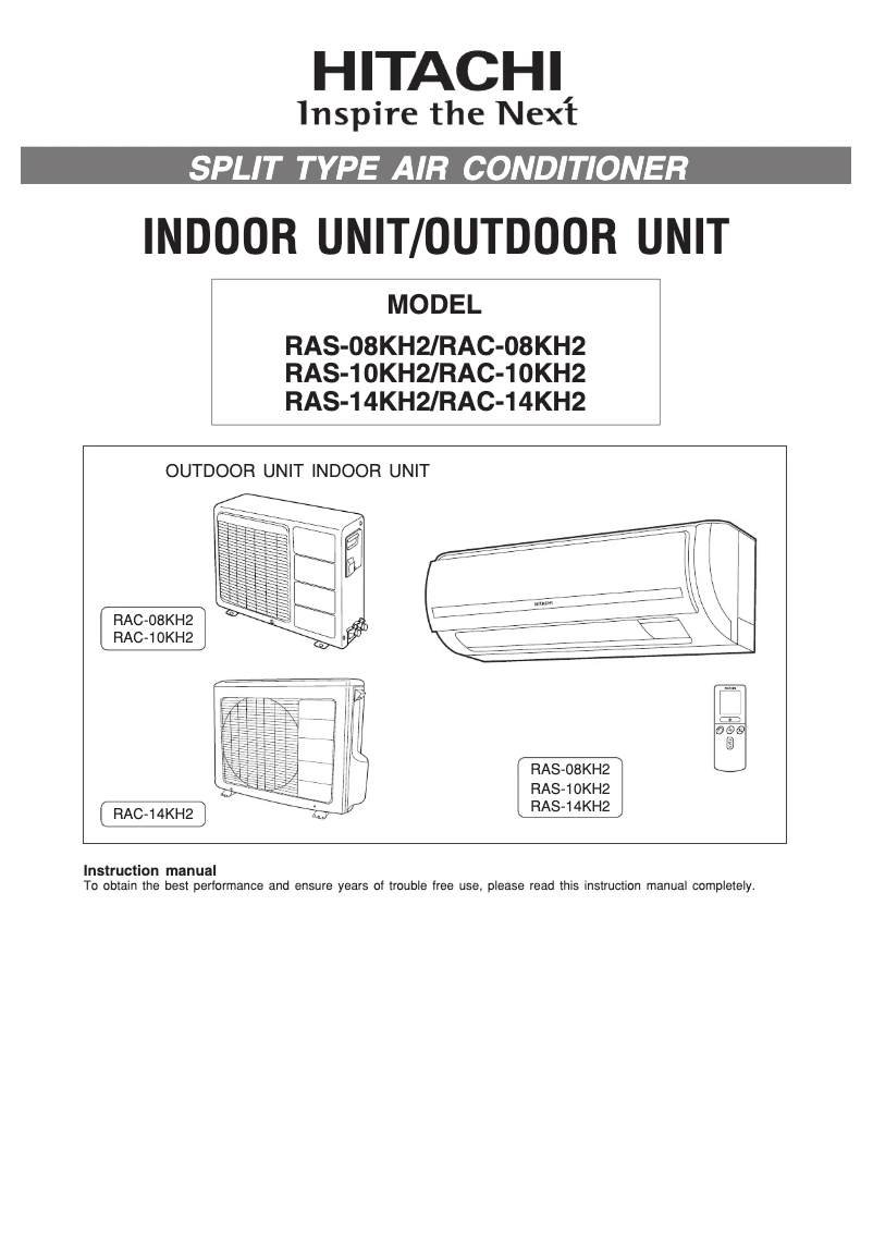 Página 1 del manual Manual de usuario Hitachi RAS-14KH2