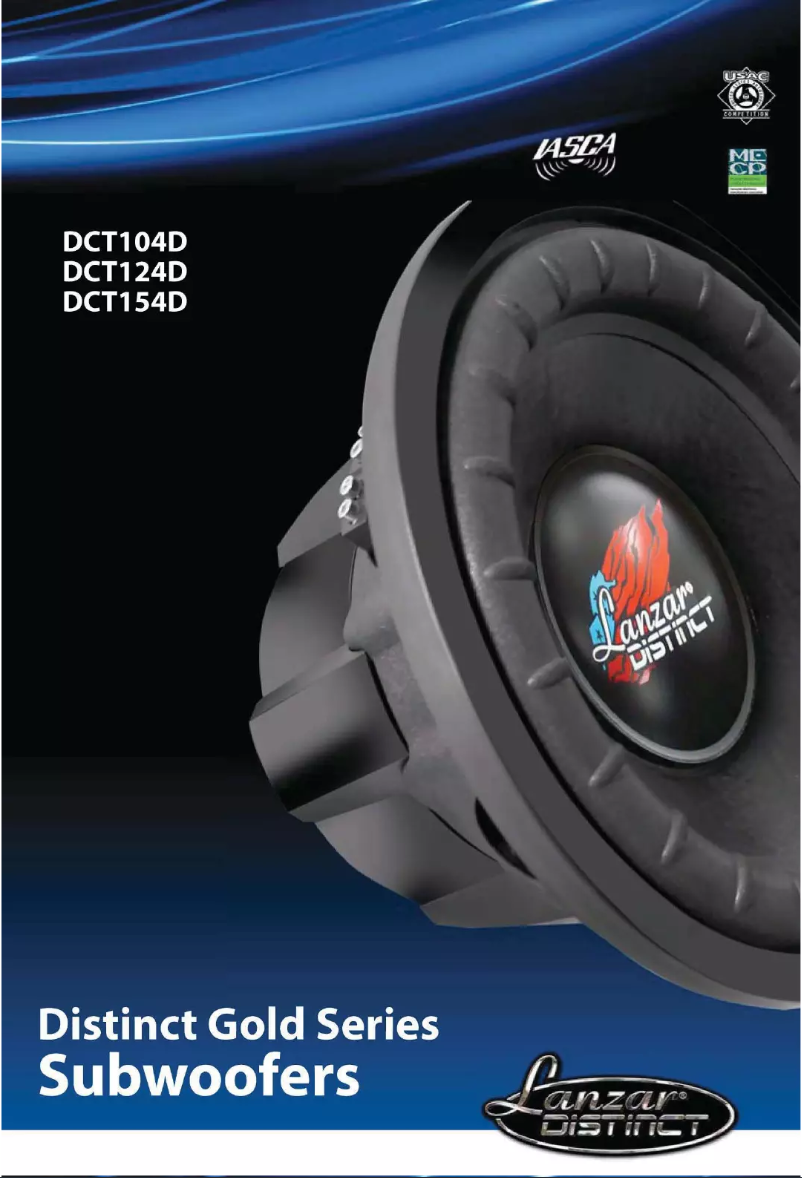 Page n°1 - Manuel utilisateur Lanzar DCT124D