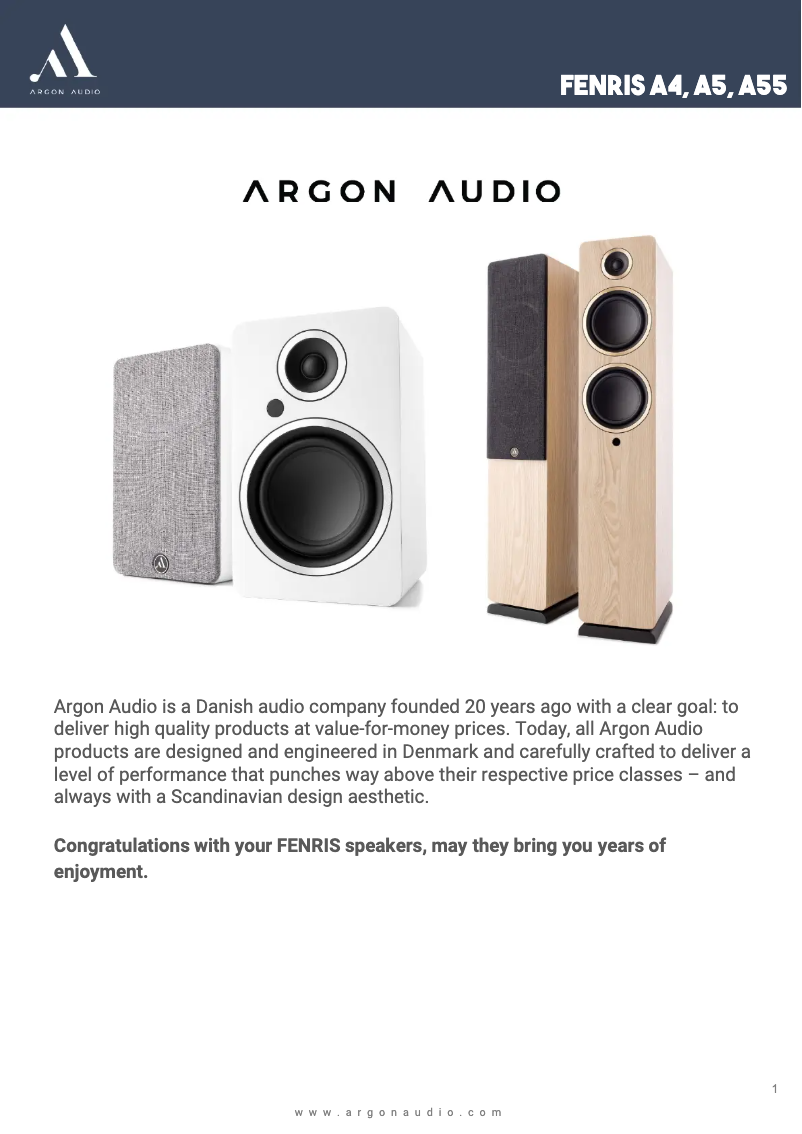 Página 1 del manual Manual de usuario Argon Fenris A4