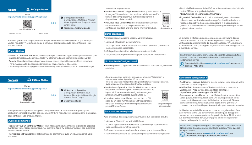 Image de la première page du manuel de l'appareil Tapo P400M