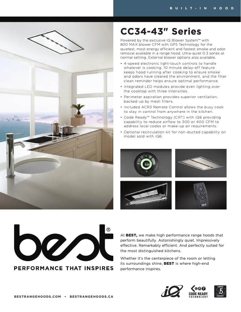 Página 1 del manual Ficha técnica Best Cirrus CC34IQSB