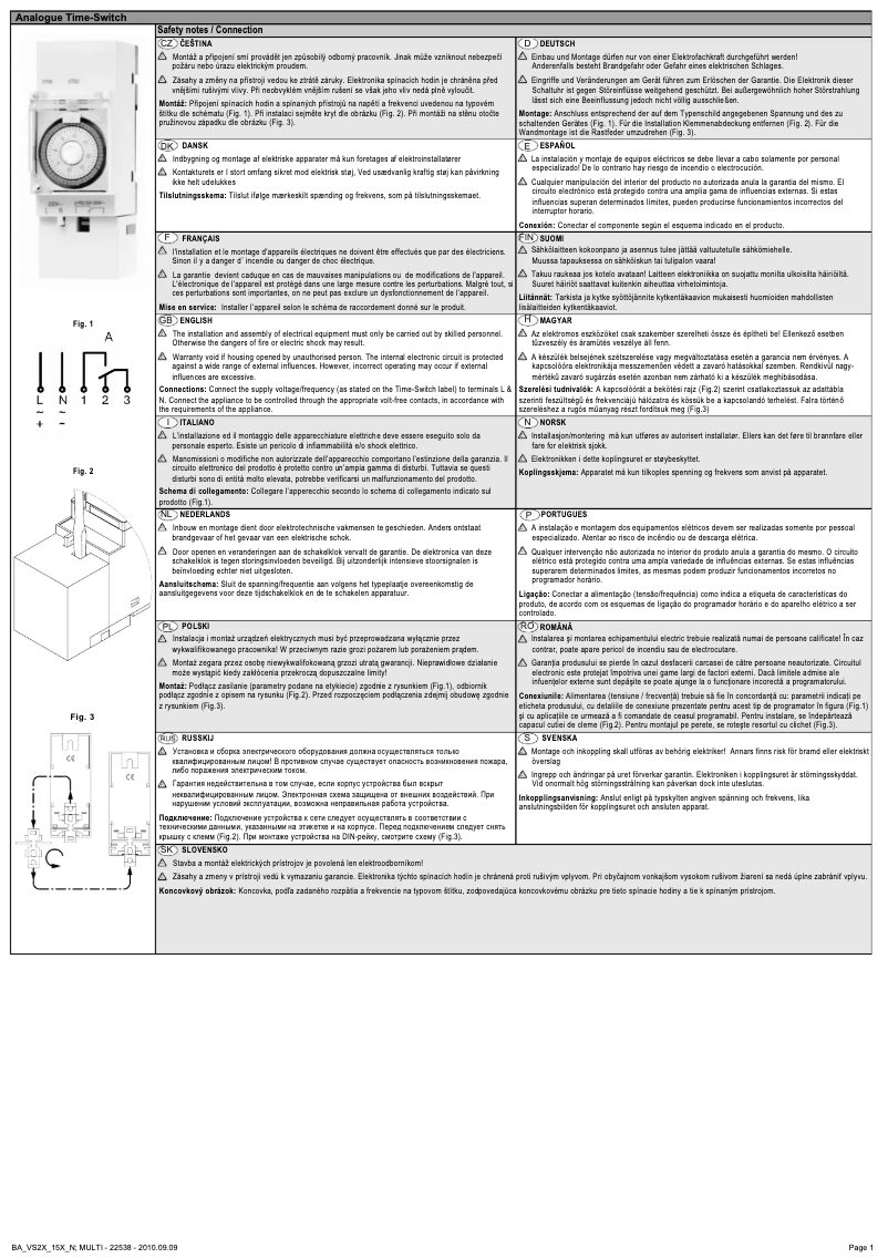 Page 1 de la notice Manuel utilisateur Müller VS 20.18