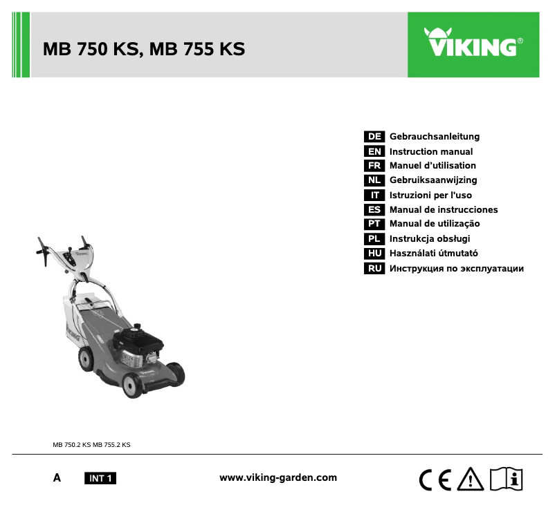 Page 1 de la notice Manuel utilisateur Viking MB 755 KS