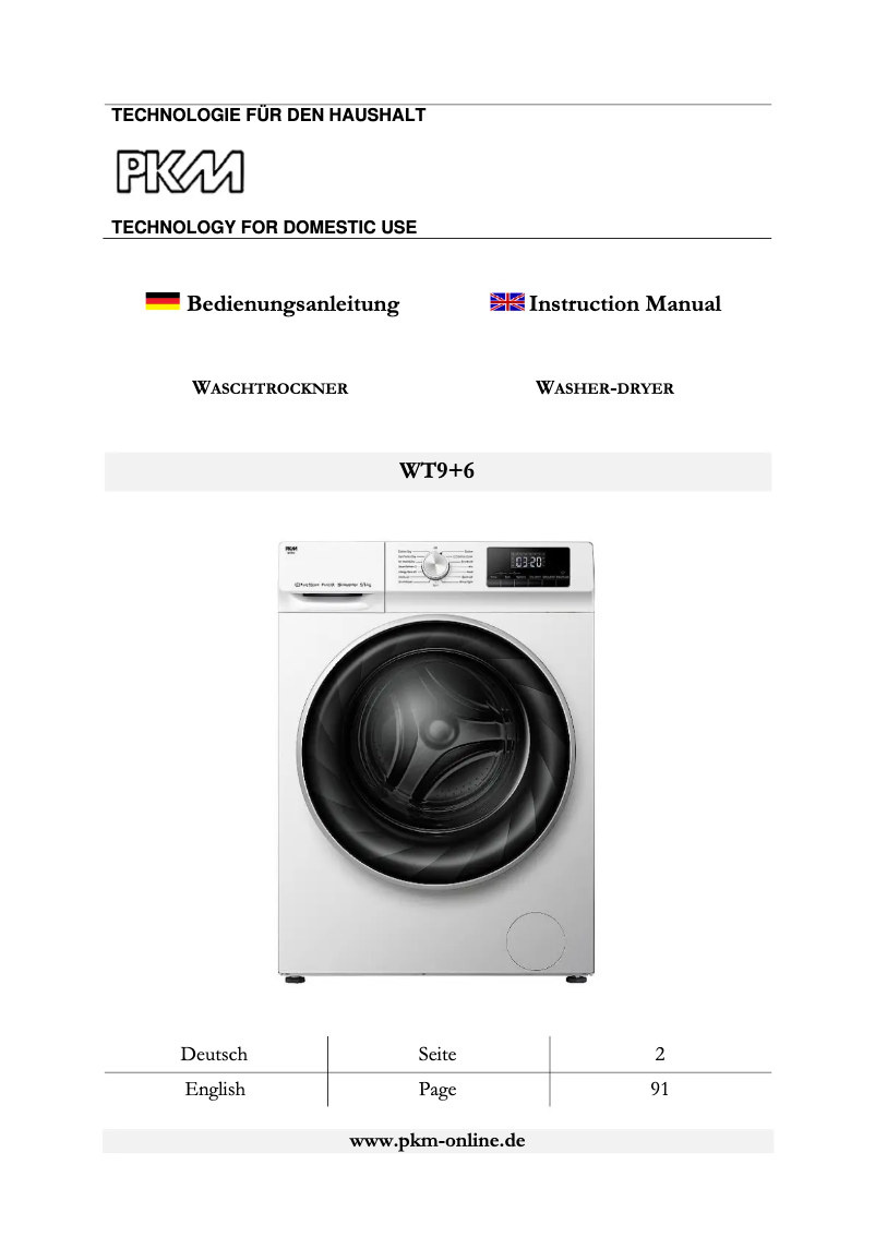 Page 1 de la notice Manuel utilisateur PKM WT9+6