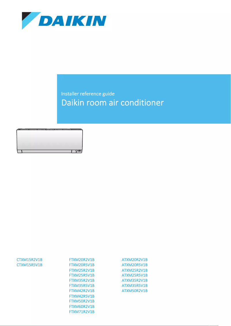 Page n°1 - Guide d'installation Daikin FTXM42R2V1B