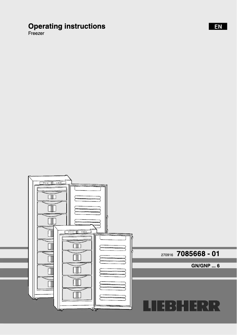 Page 1 de la notice Manuel utilisateur Liebherr GNP 2756