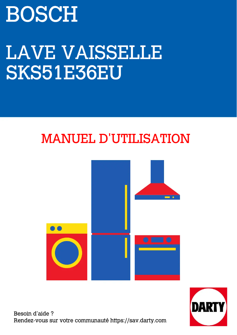 Page n°1 - Manuel utilisateur Bosch SKS51E36EU