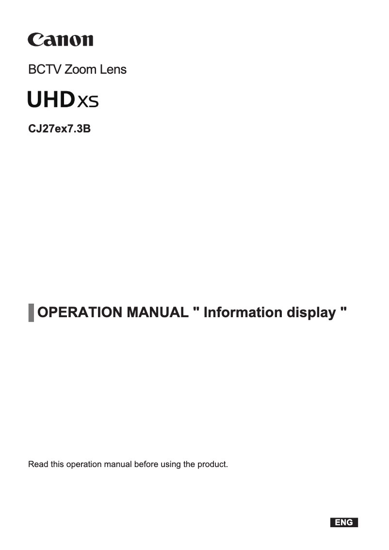Imagen de la primera página del manual del dispositivo CJ27ex7.3B