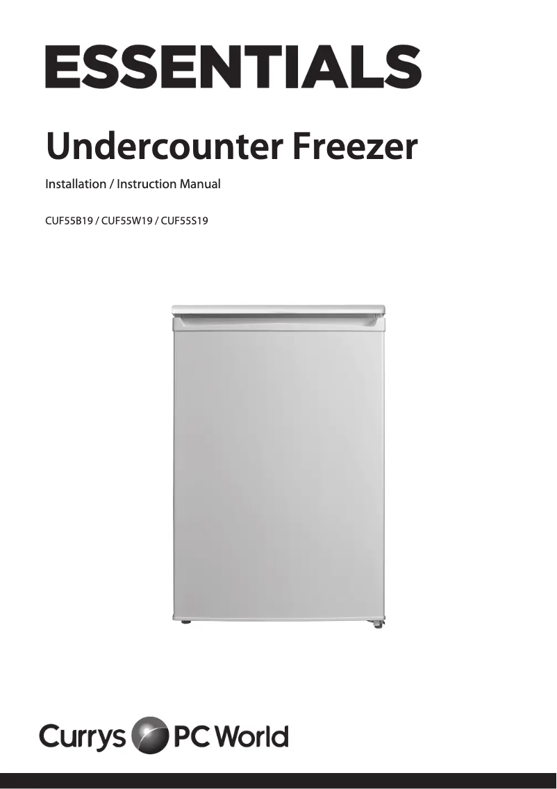 Page 1 de la notice Manuel utilisateur Currys Essentials CUF55W19