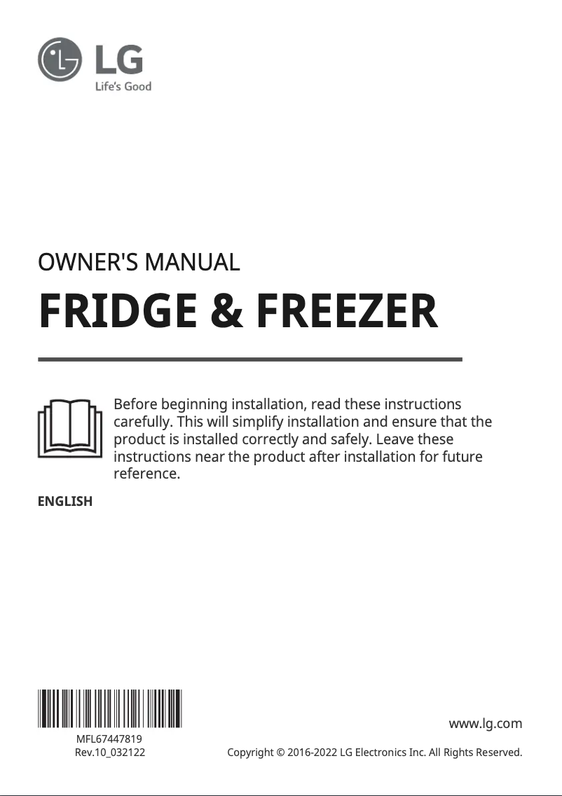 Página 1 del manual Manual de usuario LG GSL961PZBV