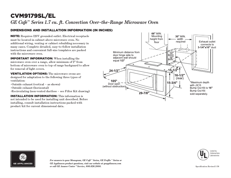 Page n°1 - Fiche technique GE Café CVM9179SLSS