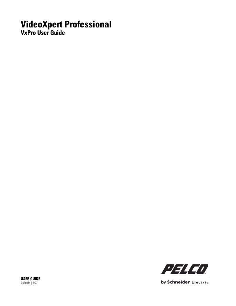 Image de la première page du manuel de l'appareil VideoXpert Professional Flex VXP-F-8-J-S