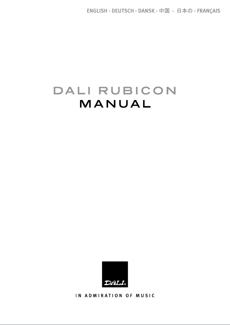 Page n°1 - Mode d'emploi Dali Rubicon 6