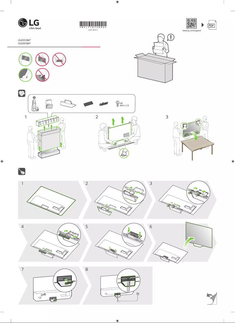 Page 1 de la notice Manuel utilisateur LG OLED55BX6LA