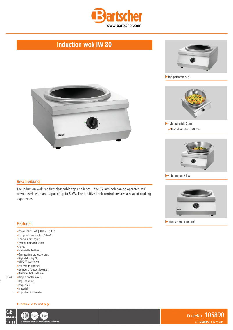 Image de la première page du manuel de l'appareil 105890