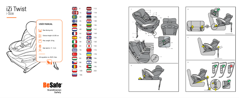 Page 1 de la notice Manuel utilisateur BeSafe iZi Twist M i-Size