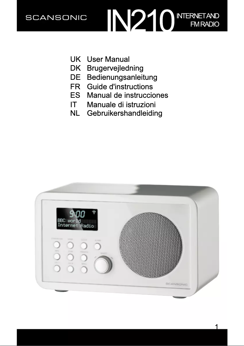 Página 1 del manual Manual de usuario Scansonic IN210