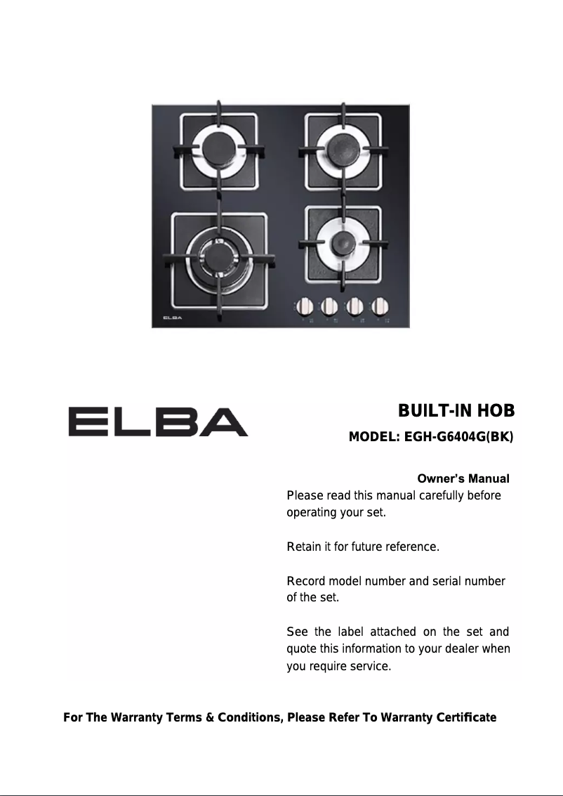 Page 1 of the manual User Manual Elba EGH-G6404G(BK)