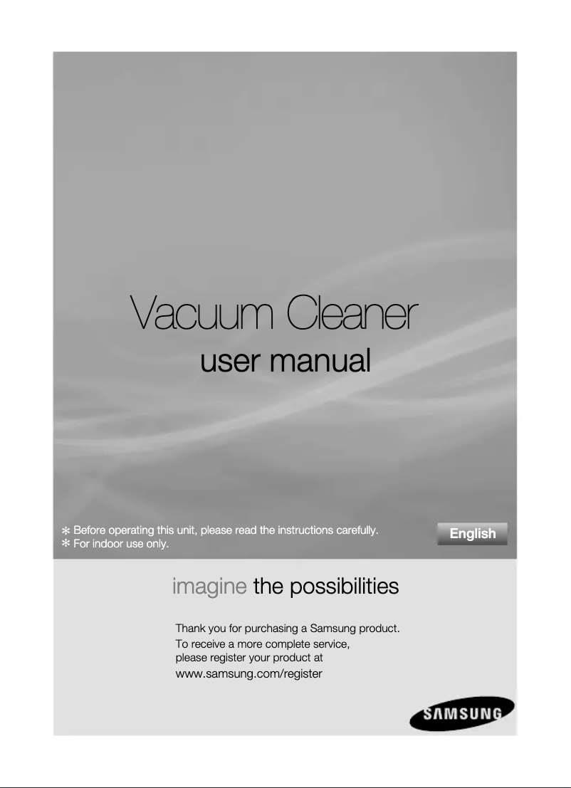 Page 1 de la notice Manuel utilisateur Samsung SC5450