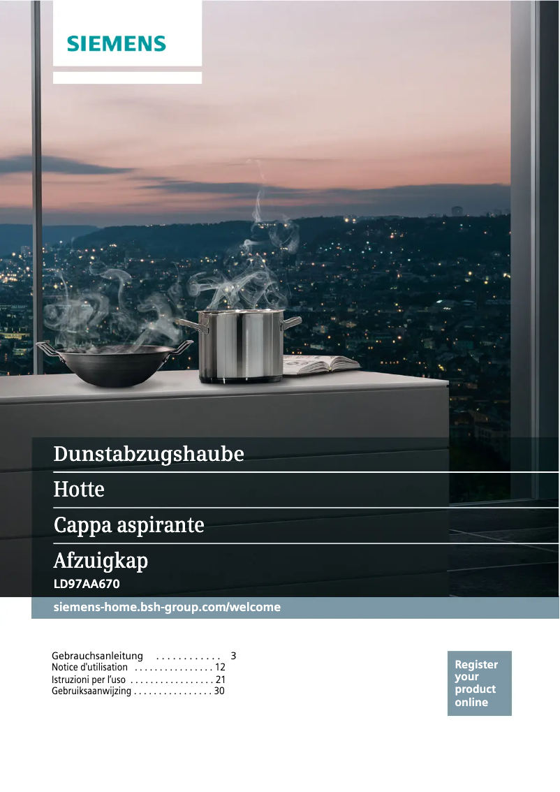 Page n°1 - Manuel utilisateur Siemens LD97AA670B