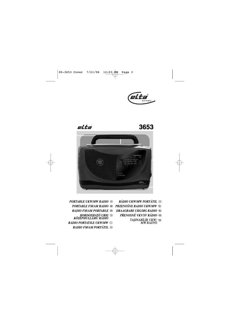 First page image of the manual for 3653