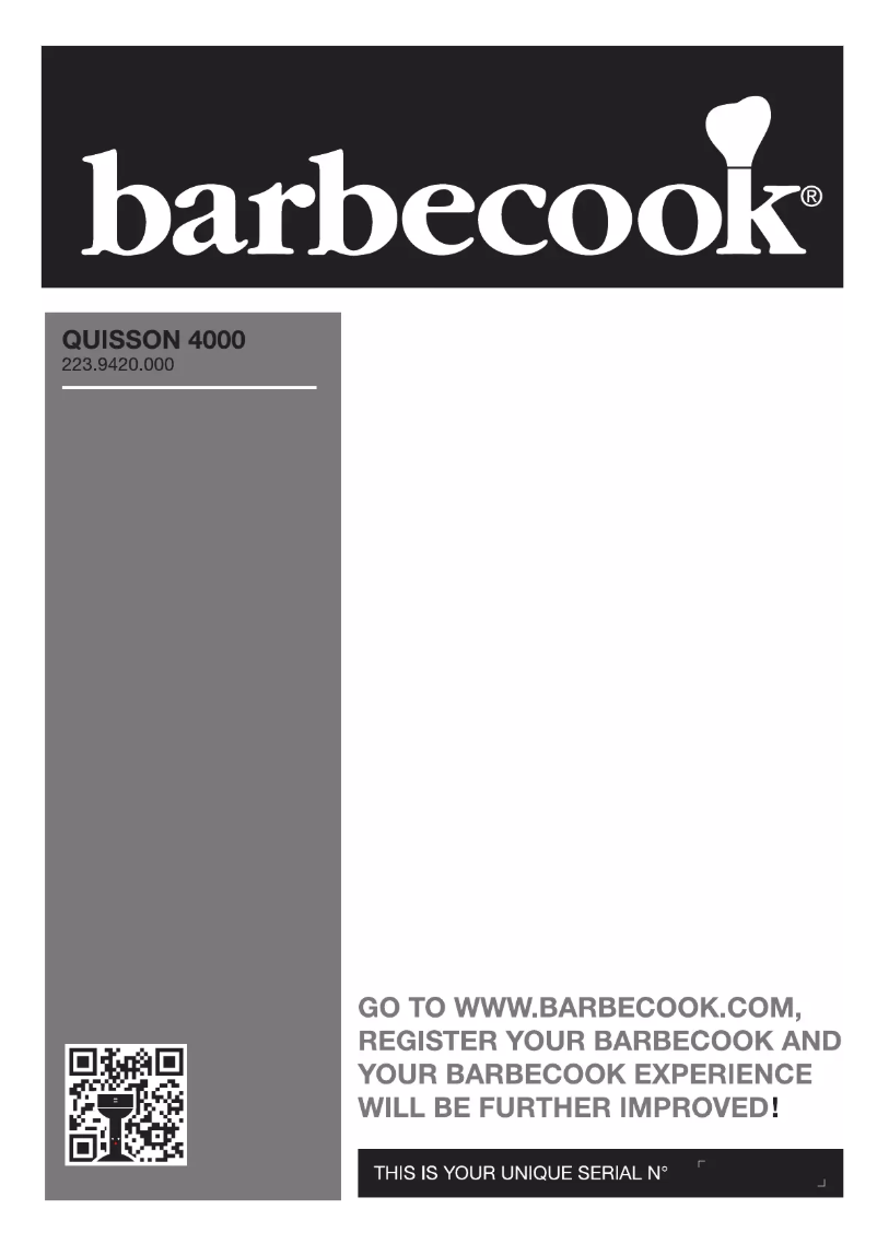 Page 1 of the manual User Manual Barbecook Quisson 4000