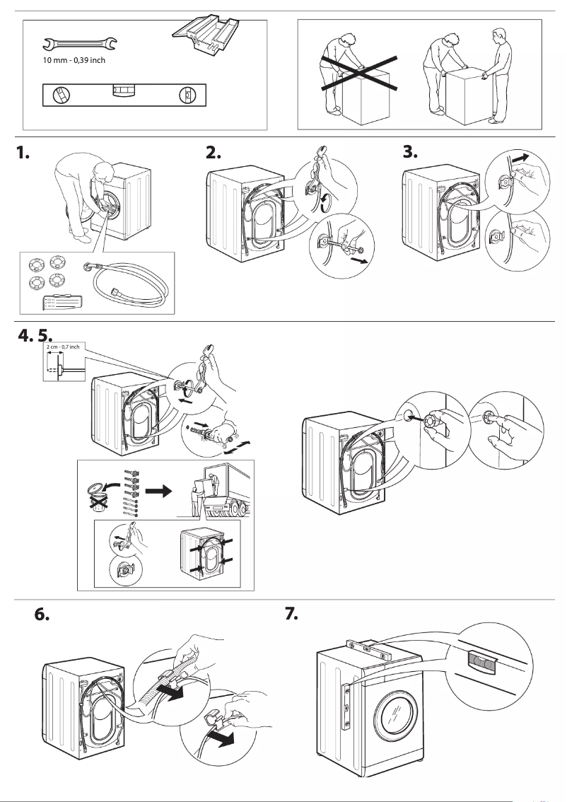 Página 1 del manual Instrucciones de seguridad Hotpoint BI WMHG 71483 EU N