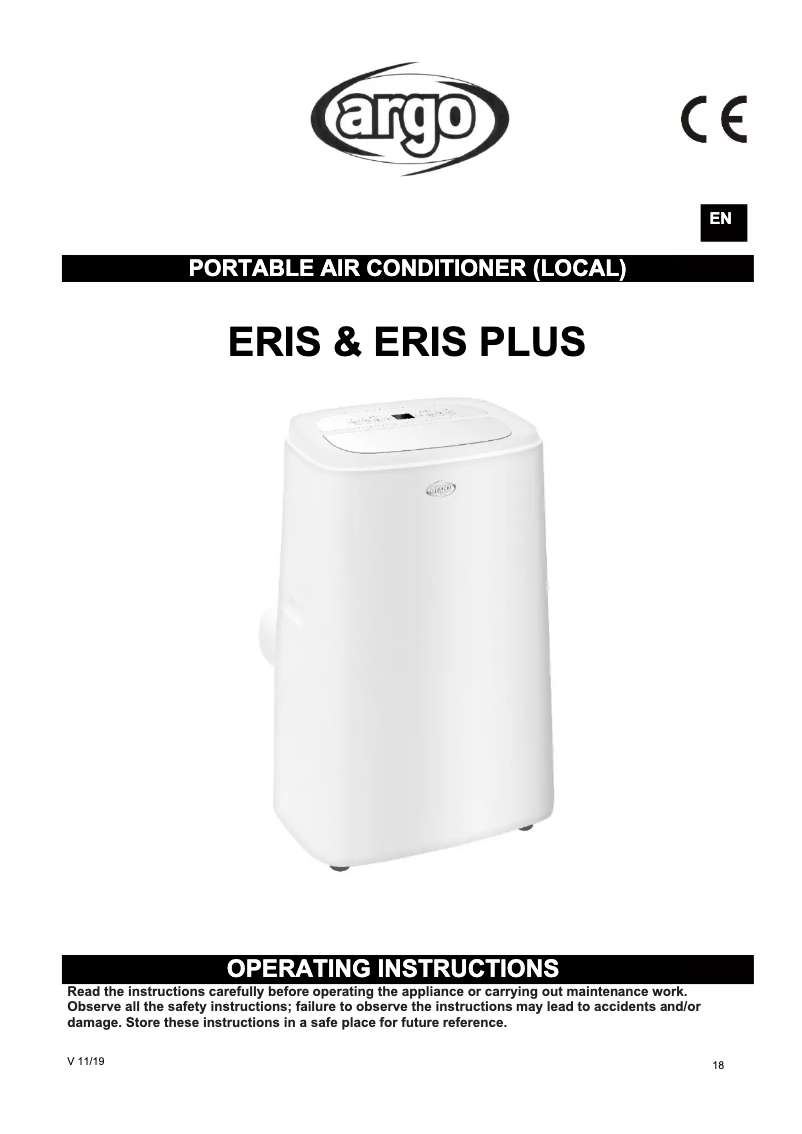 Page n°1 - Mode d'emploi Argoclima Eris