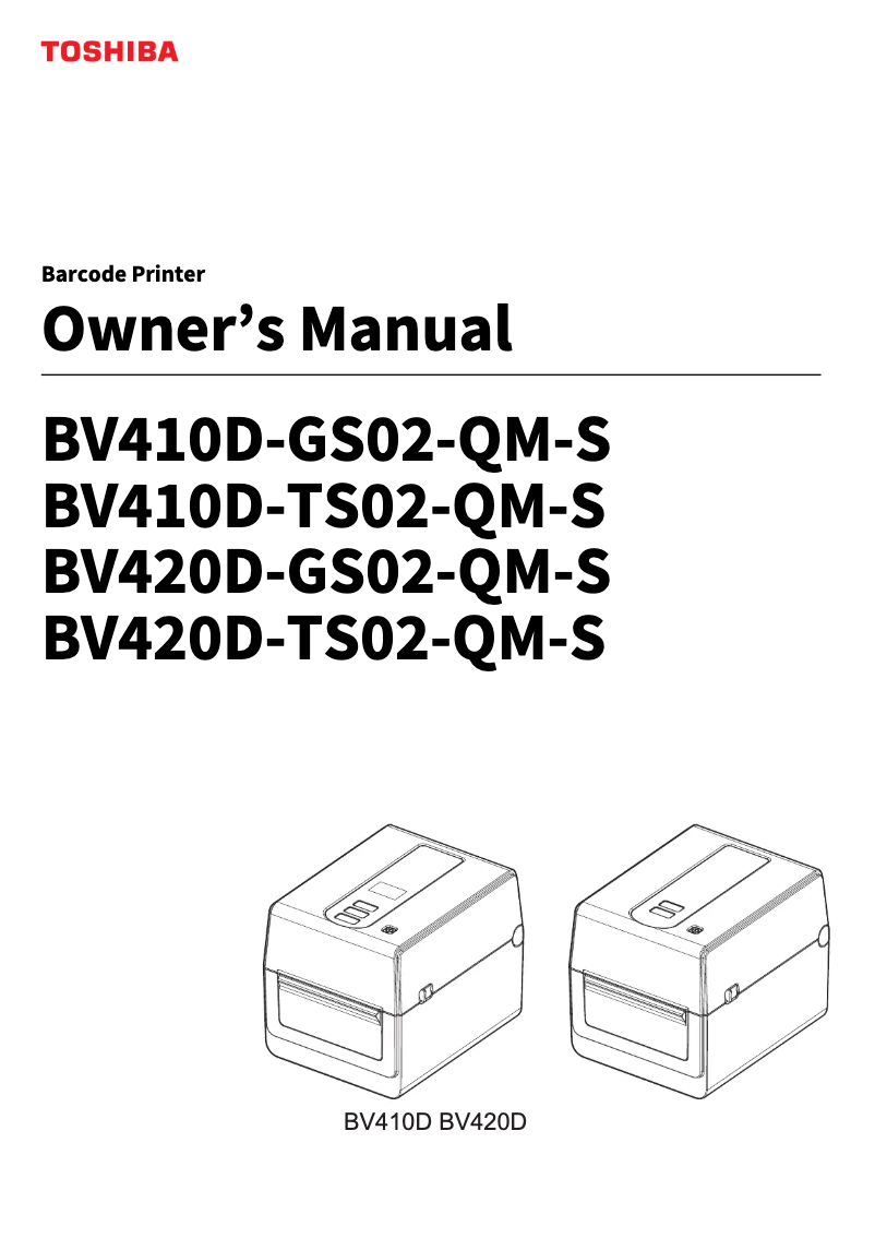 Page 1 de la notice Manuel utilisateur Toshiba BV410D-GS02-QM-S